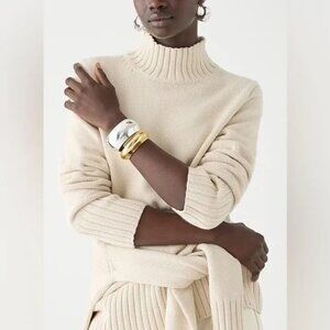 NWT J. Crew Mockneck sweater in cotton blend, size M
